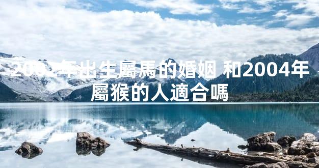 2002年出生屬馬的婚姻 和2004年屬猴的人適合嗎